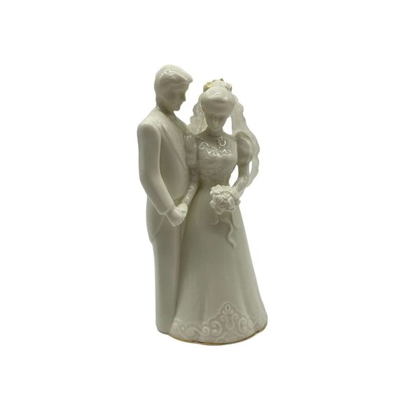 San Francisco Music Box Company Vintage Musical Bride & Groom Porcelain Figure - Picture 1 of 16